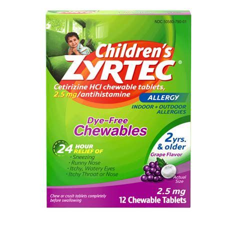 Children’s ZYRTEC® Chewables Allergy Medicine for Kids 2+ | ZYRTEC®