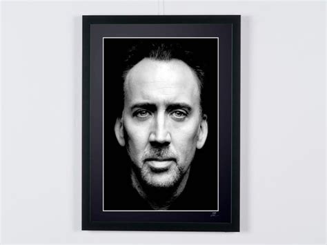 Nicolas Cage - Portrait - Fine Art Photography - Luxury Wooden Framed ...