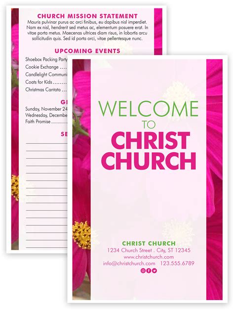 Summer Church Worship Bulletin Template | Church bulletin covers, Bulletin cover, Church bulletin