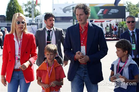 John Elkann, Chairman of Fiat Chrysler with his wife Lavinia Borromeo at Italian GP