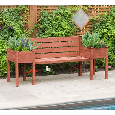 Leisure Season Wood Planter Bench & Reviews | Wayfair