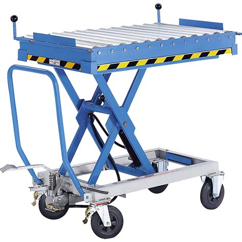 Roller conveyor for scissor lift table – eurokraft pro: fixed | kaiserkraft