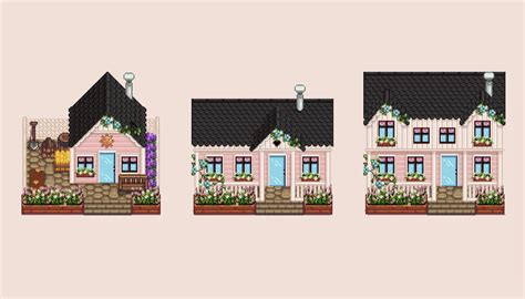 Flowery Pink Houses 1.4.1 - Stardew Valley