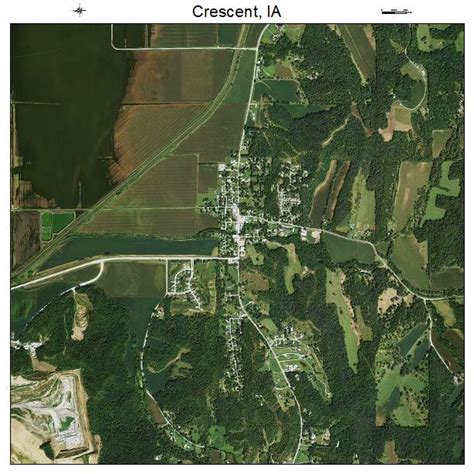 Aerial Photography Map of Crescent, IA Iowa