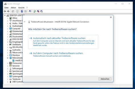 Windows 10 - Geräte Manager öffnen um einen Treiber zu aktualisieren ...