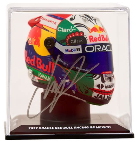 Sergio Perez Signed Mini Red Bull F1 Helmet 1:4 Scale - Beckett COA ...