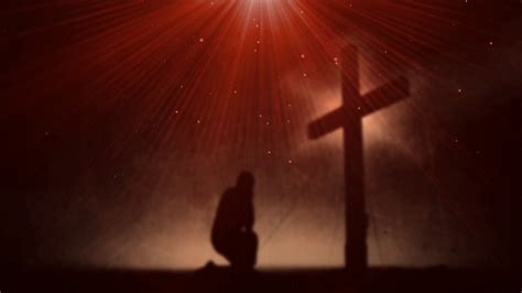 Kneeling At The Cross Wallpaper