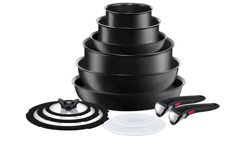 Buy Tefal L6509042 Ingenio Expertise Non-Stick Induction Cookware Set, 13 Pieces, Black, Dark ...