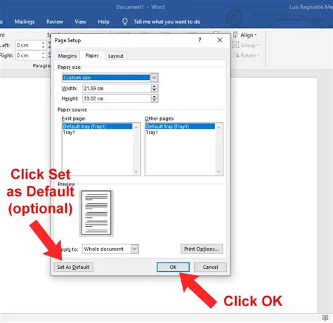 How To Add Custom Paper Size In Microsoft Word - Printable Online