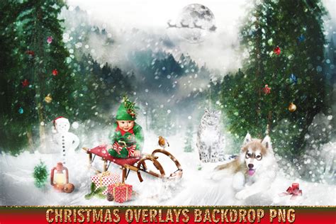 150 Christmas Overlays Photoshop Clipart Bundle - FilterGrade