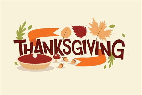 Flat thanksgiving text illustration 14483612 Vector Art at Vecteezy