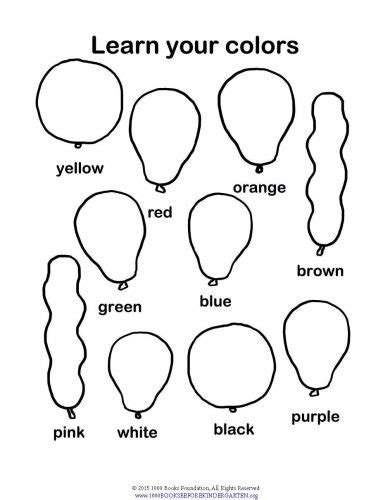 Learn Your Colors (by coloring balloons) – 1000 Books Before Kindergarten