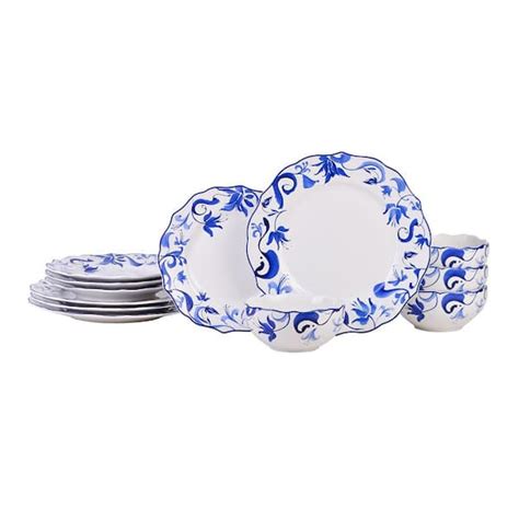 222 Fifth Ayla 12-Pc Dinnerware Set 10727870357026 - The Home Depot