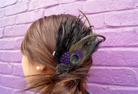 peacock feather clip | Peacock hair clip, Peacock hair, Hair wrap