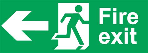 fire exit safety signs - Clip Art Library