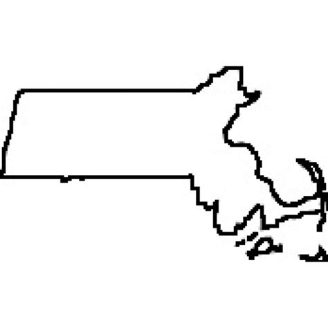 Massachusetts State Outline Clip Art free image download