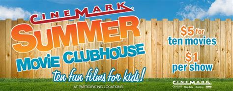 Cinemark Summer Movie Clubhouse 2019: 10 Movies for $5 - Any Tots