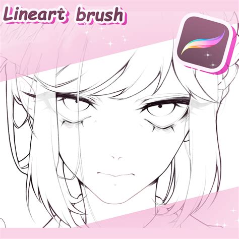 Teyoid Lineart brush for Procreate (Free) - LIBRIUM