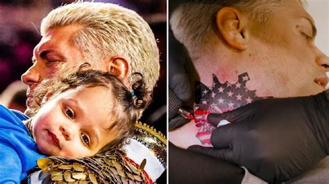 Cody Rhodes' daughter had a one-word reaction to his controversial neck tattoo