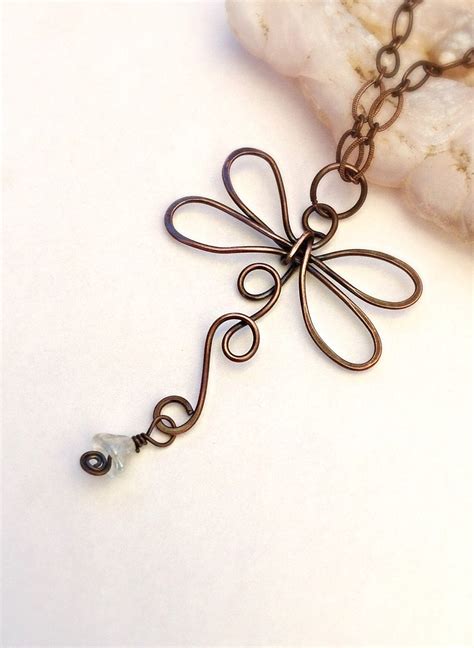 Dragonfly Pendant, Dragonfly Jewelry Earthy Necklace, Long Necklace ...