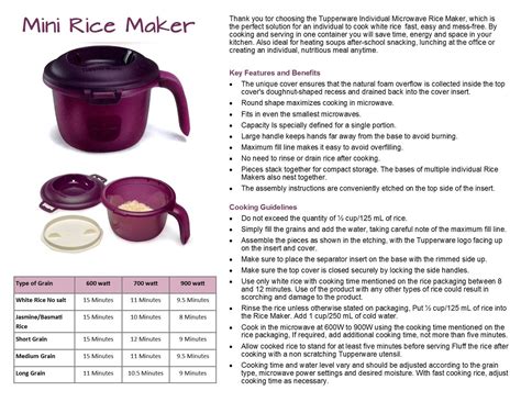 Pin by Melissa Matheny on Tupperware Recipes | Rice maker recipes, Rice ...