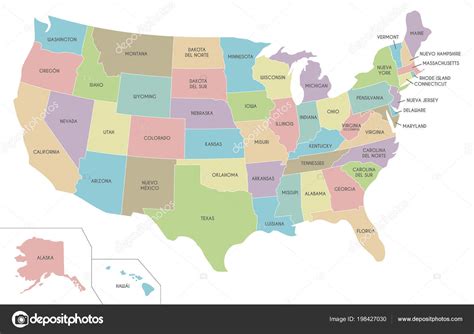 United States Map In Spanish - United States Map