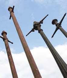 Original antique cast iron lamp posts- English Salvage
