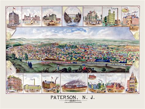 Paterson, New Jersey in 1880: Restored image shows Prosperous Paterson ...