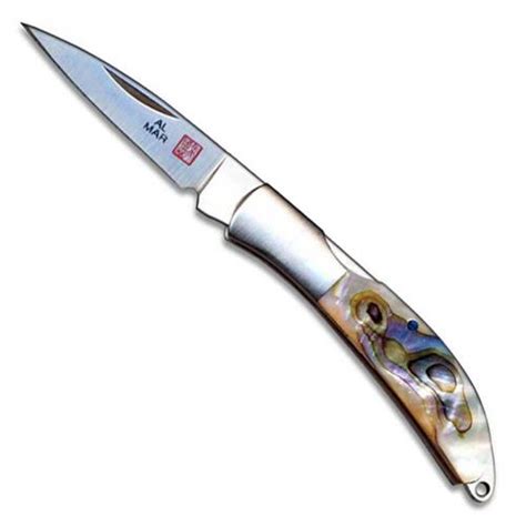 Al Mar Knives: Al Mar Osprey Knife, Abalone Handle, AL-1001AB