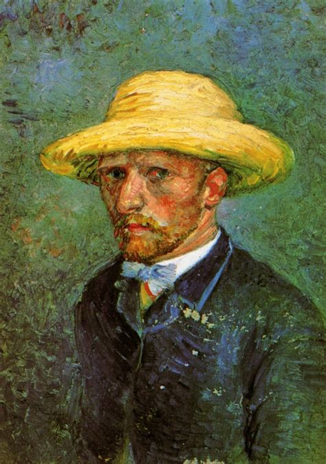 Self-Portrait with Straw Hat - Vincent van Gogh - WikiArt.org ...