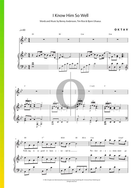 I Know Him So Well (Elaine Paige, Barbara Dickson) Piano Sheet Music - OKTAV