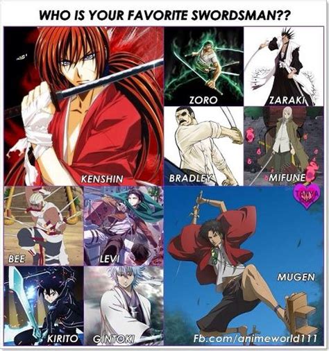 Who is your favorite swordman?? | Anime Amino