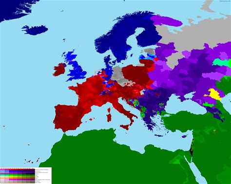Religion map of Europe. Related: World Religion... - Maps on the Web