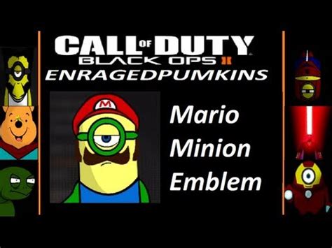 Black Ops 2 - Mario Minion Emblem Tutorial - YouTube