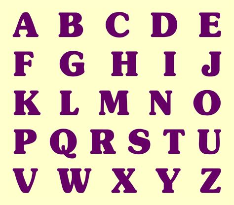 Large Printable Alphabet Letters