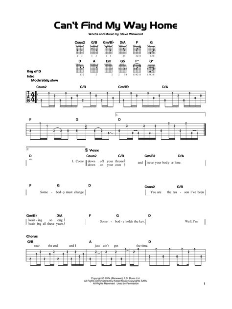 Can't Find My Way Home by Eric Clapton - Really Easy Guitar - Guitar Instructor