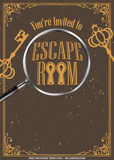 Nice 8+ Vintage Mystery Solving Escape Room Birthday Invitation Templates Birthday Party ...