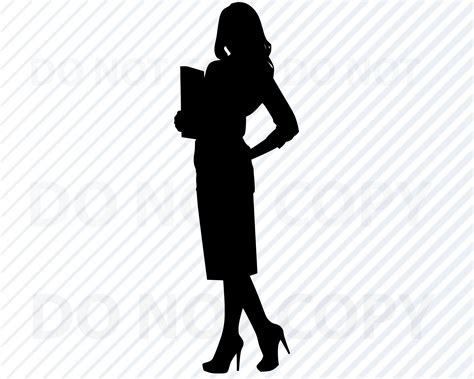 Businesswoman Clipart Black And White Cross