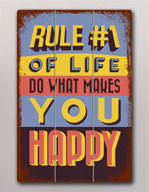 VINOXO Vintage Motivational Quotes Wall Art Frames - Do What Makes You Happy