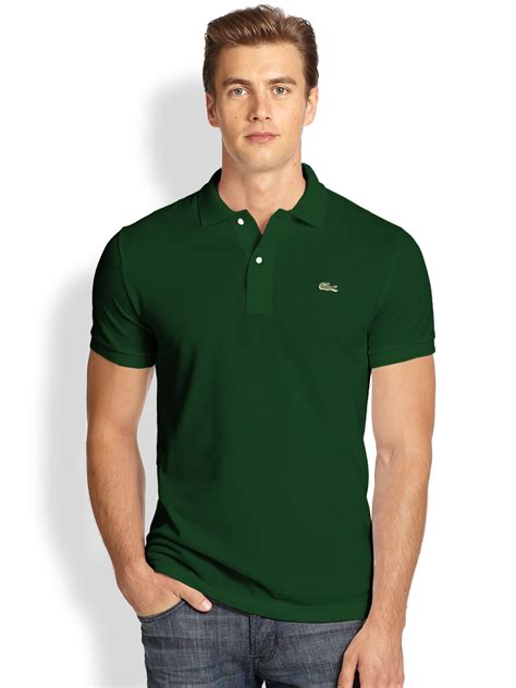 Lacoste Slim-Fit Polo in Green for Men | Lyst