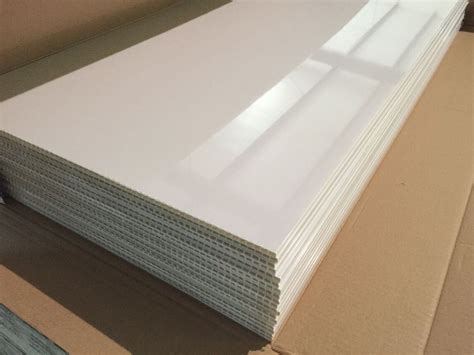 Ivory White PVC Ceiling Panels Glossy Oil Protecting Plastic Ceiling Tiles 603mm x 1210mm