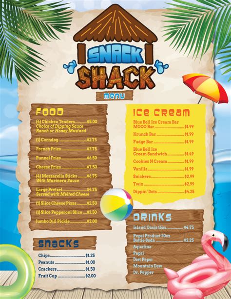 Snack-Shack-menu_4_6_22 - Lakewood Camping Resort : Lakewood Camping Resort