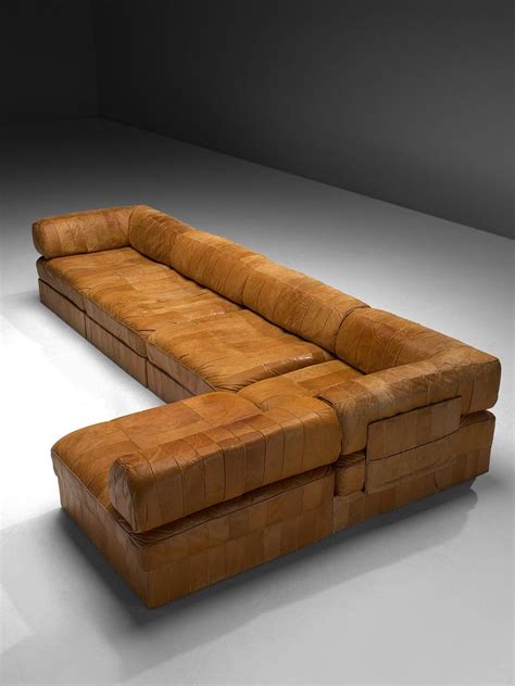 De Sede DS88 Cognac Leather Sofa for De Sede at 1stDibs | de sede sofa, desede sofa