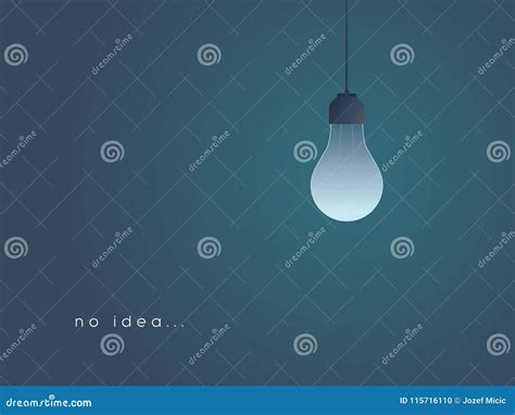 Creativity Concept with Lightbulb Turned Off. No Idea Concept Stock ...