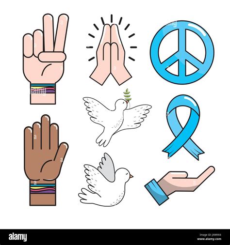 set peace hand symbol to global harmony Stock Vector Image & Art - Alamy