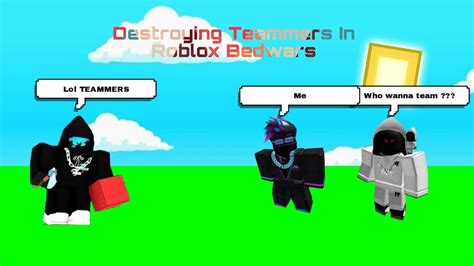 Destroyed Teammers On Roblox Bedwars - YouTube