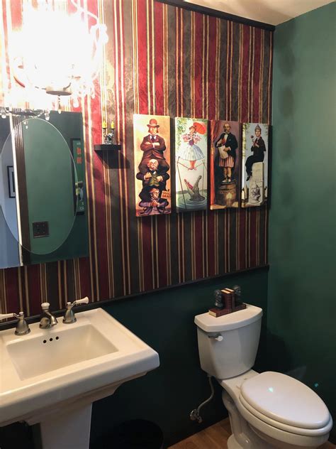 Because powder rooms are supposed to be fun and eclectic my new Haunted Mansion bathroom ...