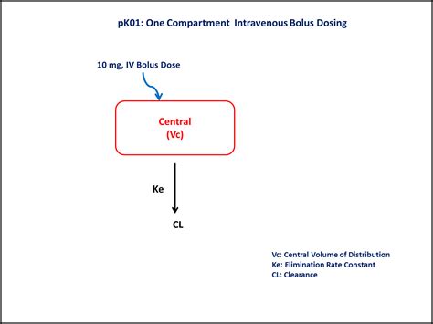 Exercise PK01 - One Compartment Intravenous Bolus Dosing