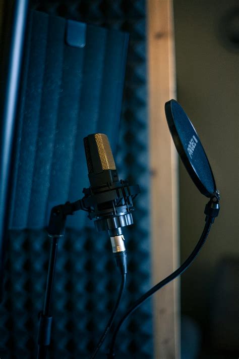 Free stock photo of blue, microphone, microphone stand