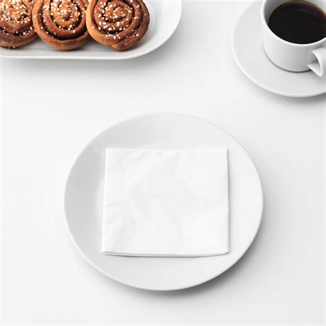 FANTASTISK paper napkin, white, 9 ½x9 ½" - IKEA